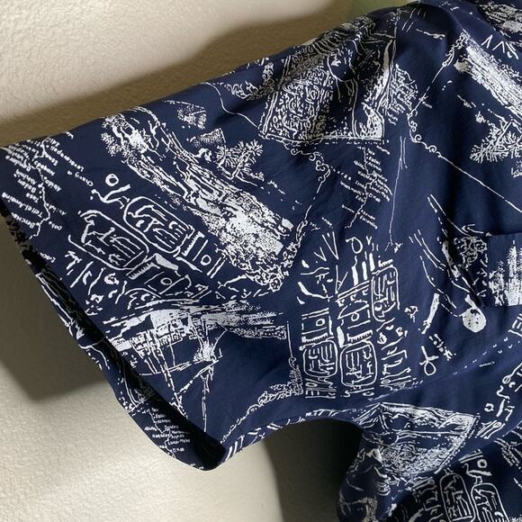 Maja blue and white map dolman sleeve top - Picture 3 of 10